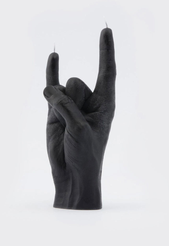 Black “You Rock” Candle Hand