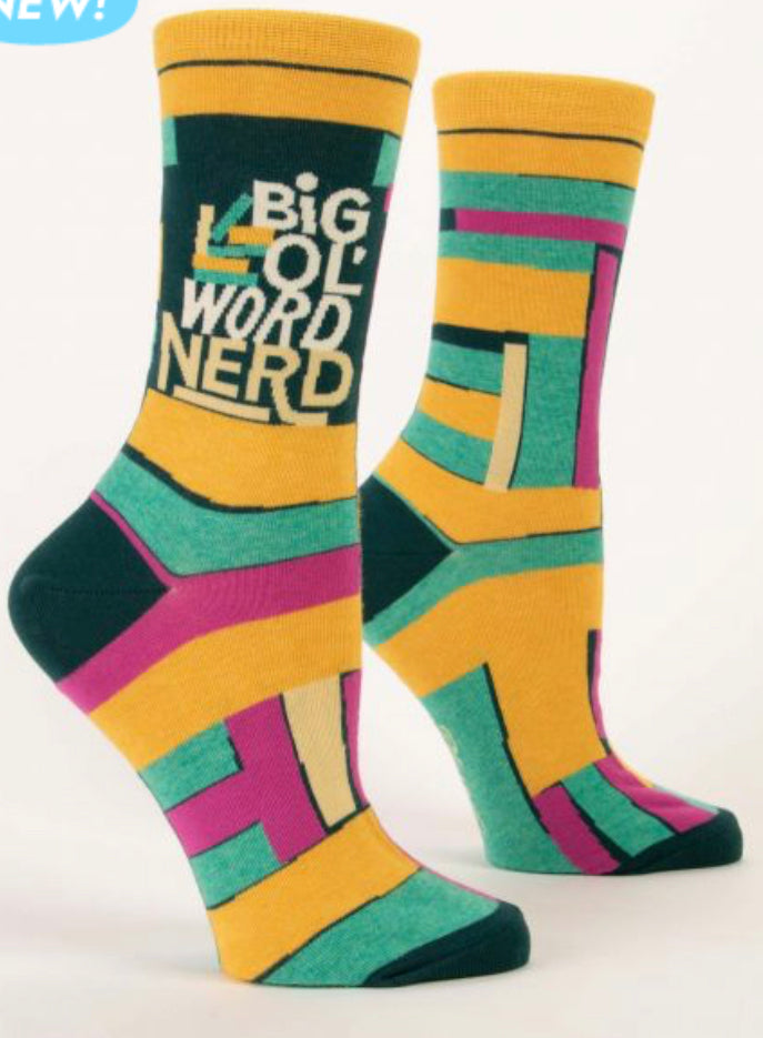 Big Ol’ Word Nerd Women's Crew Socks