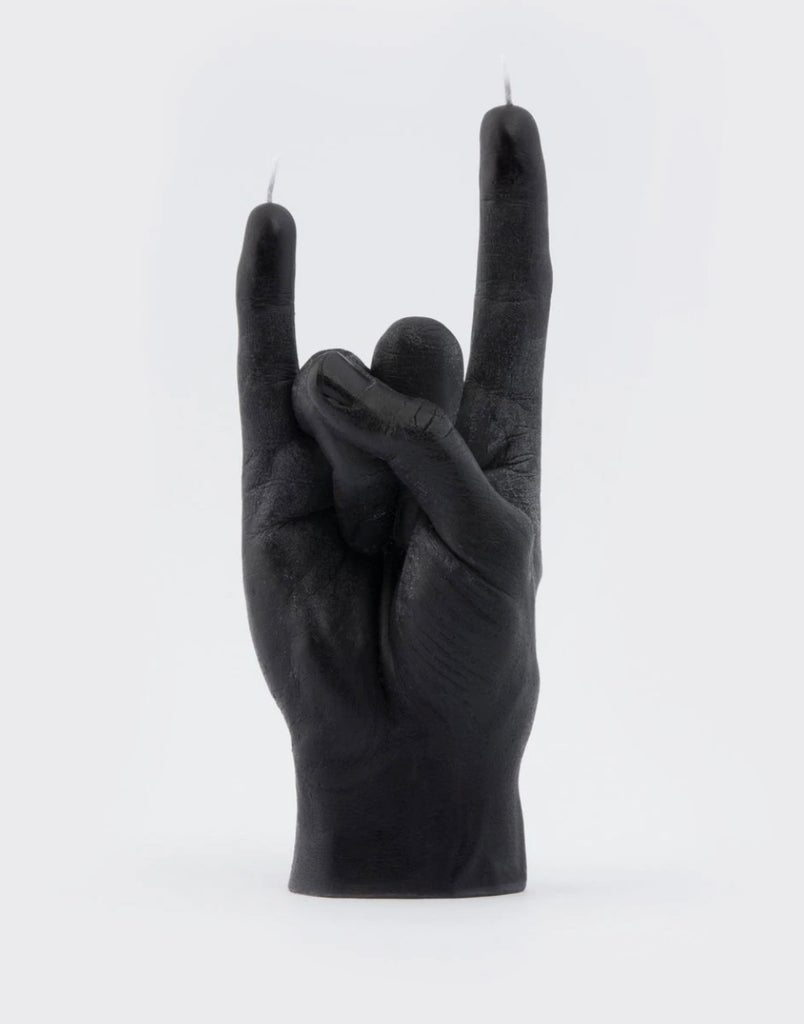 Black “You Rock” Candle Hand