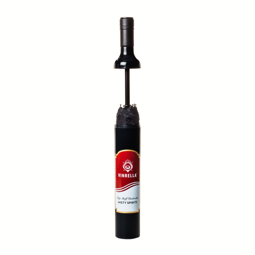 Black Misty Spirits Labeled Bottle Umbrella