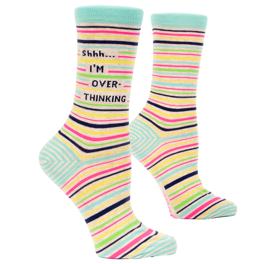 Shh I'm Over Thinking Women's Crew Socks